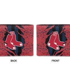 Alternative view of Boston Red Sox Wallet - Torn Stripe Chaos Red Black