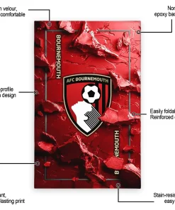 Alternative view of Bournemouth Rug - Cracked Surface Design Red