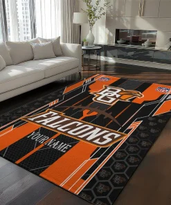 Bowling Green Falcons Rug - Customized Football Laces Orange