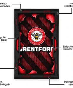 Alternative view of Brentford Rug - Torn Mesh Red