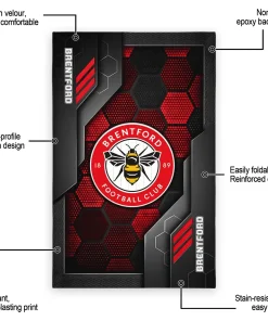 Alternative view of Brentford Rug - Hexagonal Grid Pattern Red