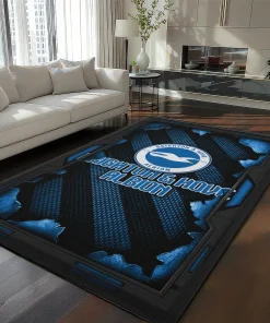 Brighton & Hove Albion Rug - Torn Mesh Blue