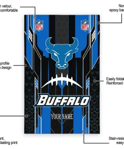 Alternative view of Buffalo Bulls Rug - Custom Football Laces Royal Blue