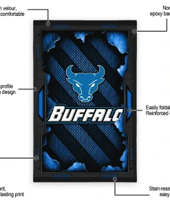 Alternative view of Buffalo Bulls Rug - Torn Mesh Royal Blue