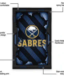 Alternative view of Buffalo Sabres Rug - Torn Mesh Navy Blue