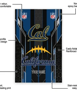 Alternative view of California Golden Bears Rug - Custom Football Laces Blue