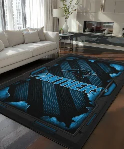Carolina Panthers Rug - Torn Mesh Blue