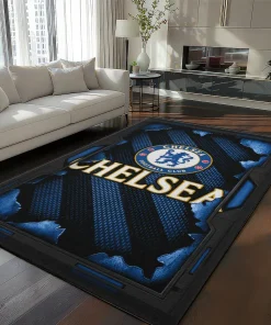 Chelsea Rug - Torn Mesh Royal Blue