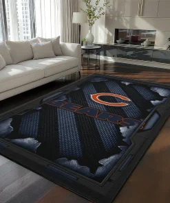 Chicago Bears Rug - Torn Mesh Blue