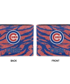 Alternative view of Chicago Cubs Wallet - Abstract Stripes Blue