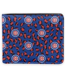 Chicago Cubs Wallet - Leopard Texture Blue