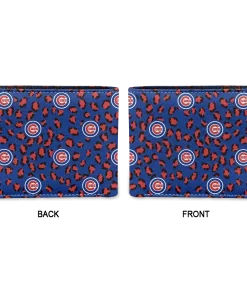 Alternative view of Chicago Cubs Wallet - Leopard Texture Blue