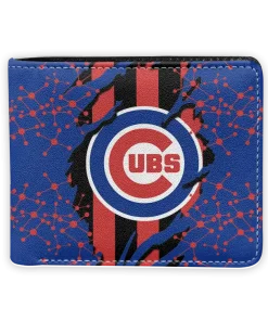Chicago Cubs Wallet - Torn Stripe Chaos Blue Red
