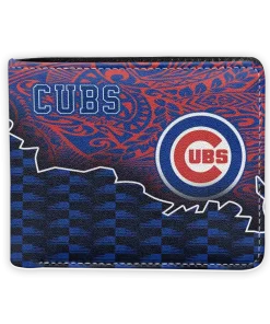 Chicago Cubs Wallet - Tribal Fade Fusion Blue Red