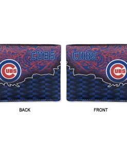 Alternative view of Chicago Cubs Wallet - Tribal Fade Fusion Blue Red