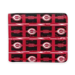 Cincinnati Reds Wallet - Block Pattern Crocs Red Black