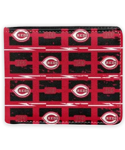 Cincinnati Reds Wallet - Block Pattern Crocs Red Black