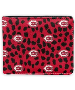 Cincinnati Reds Wallet - Leopard Texture Red