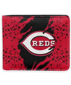 Cincinnati Reds Wallet - Torn Stripe Chaos Red Black
