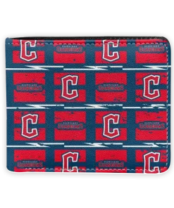 Cleveland Guardians Wallet - Block Pattern Crocs Red