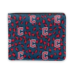 Cleveland Guardians Wallet - Leopard Texture Navy Blue