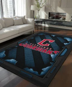 Cleveland Guardians Rug - Torn Mesh Navy Blue