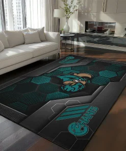Coastal Carolina Chanticleers Rug - Hexagonal Grid Pattern Green
