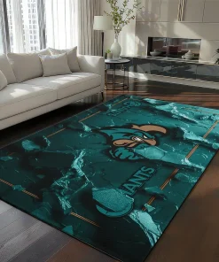 Coastal Carolina Chanticleers Rug - Cracked Surface Design Green