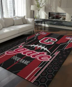 Colgate Raiders Rug - Customized Football Laces Maroon