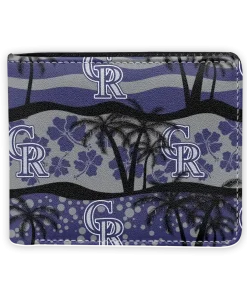 Colorado Rockies Wallet - Palm Paradise Blue Black