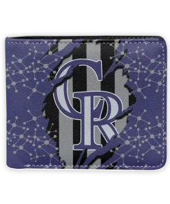 Colorado Rockies Wallet - Torn Stripe Chaos Blue Black
