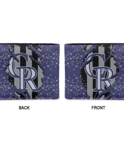 Alternative view of Colorado Rockies Wallet - Torn Stripe Chaos Blue Black