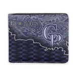 Colorado Rockies Wallet - Tribal Fade Fusion Blue Black