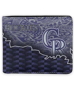 Colorado Rockies Wallet - Tribal Fade Fusion Blue Black
