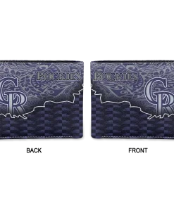 Alternative view of Colorado Rockies Wallet - Tribal Fade Fusion Blue Black