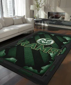 Colorado State Rams Rug - Torn Mesh Green
