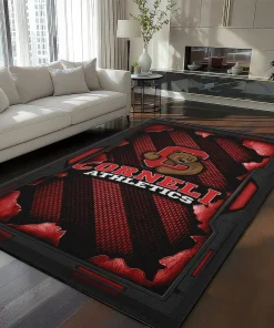 Cornell Big Red Rug - Torn Mesh Red