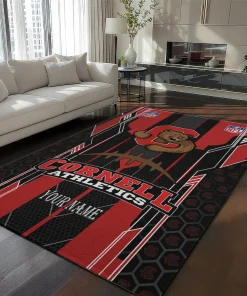 Cornell Big Red Rug - Personalized Football Laces Red