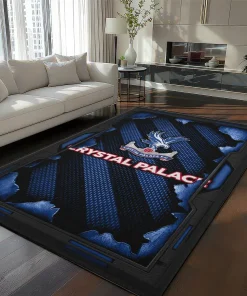 Crystal Palace Rug - Torn Mesh Blue