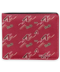 Arizona Diamondbacks Wallet - Custom Streak Motif Red