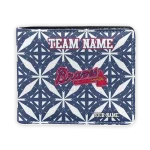 Atlanta Braves Wallet - Custom Geometric Star Navy White