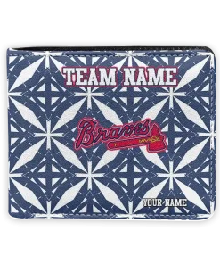 Atlanta Braves Wallet - Custom Geometric Star Navy White