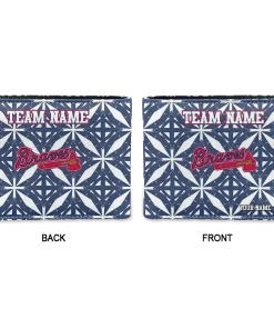 Alternative view of Atlanta Braves Wallet - Custom Geometric Star Navy White