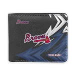 Atlanta Braves Wallet - Custom Sharp Arrow Streaks Navy Black