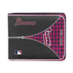 Atlanta Braves Wallet - Custom Zipper Split Red Black