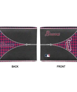 Alternative view of Atlanta Braves Wallet - Custom Zipper Split Red Black