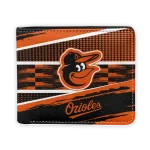Baltimore Orioles Wallet - Custom Checkerboard Brush Orange Black