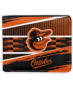 Baltimore Orioles Wallet - Custom Checkerboard Brush Orange Black