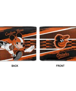 Alternative view of Baltimore Orioles Wallet - Custom Checkerboard Brush Orange Black