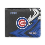 Chicago Cubs Wallet - Custom Sharp Arrow Streaks Blue Black